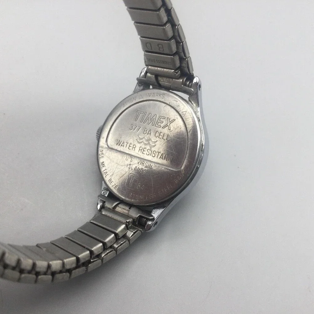 Timex Womens Watch 20mm Silver Tone Stainless Expansion Band New Battery